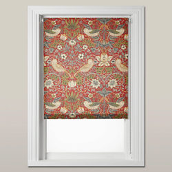 Morris & Co Strawberry Thief Roller Blind Red